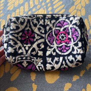 Floral Quilted Women's Bag - Black and Pink